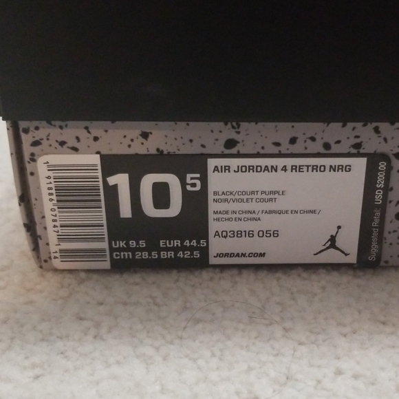 Jordan Retro 4 Raptors Drake Ovo 2019 AQ3816-056 - Picture 3 of 7